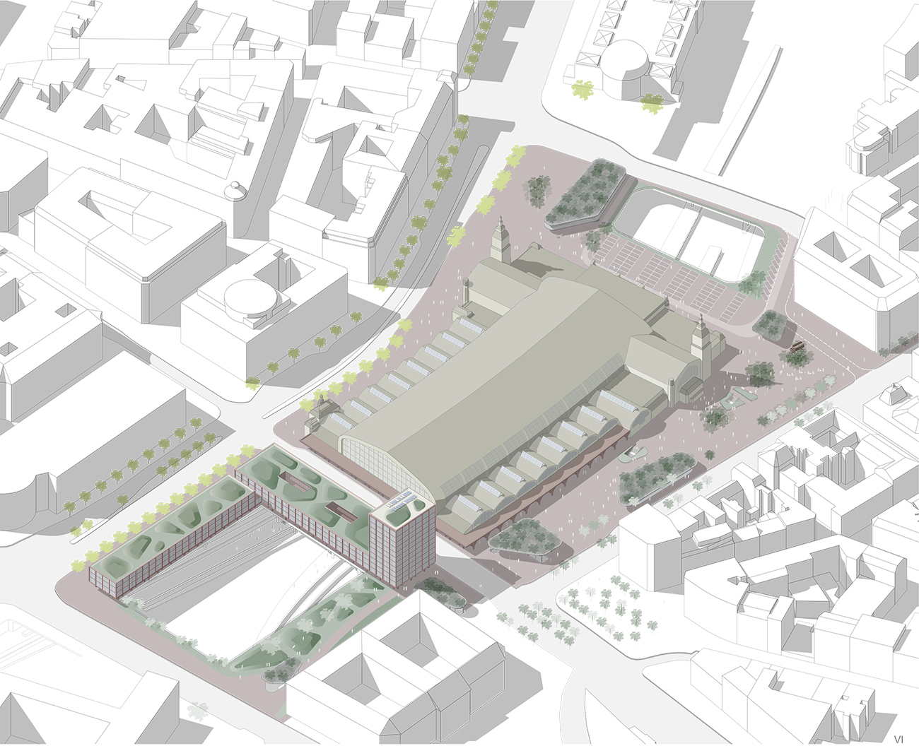 Erweiterung und Umfeld Entwicklung Hamburger Hauptbahnhof, DFZ Architekten mit TREIBHAUS Hamburg